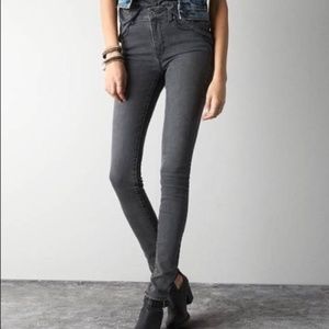 American Eagle High Rise Grey Jeans